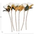thumbnail image 3 of 30" Plastic Floral Tall Magnolia Artificial Flower Stem, by DecMode (6 Count), 3 of 9