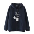 thumbnail image 1 of Sudadera con capucha estilo oscuro hip hop gótico Harajuku Y2Y calavera mariposa cremallera hombres y mujeres chaqueta Harajuku sudadera, 1 of 5