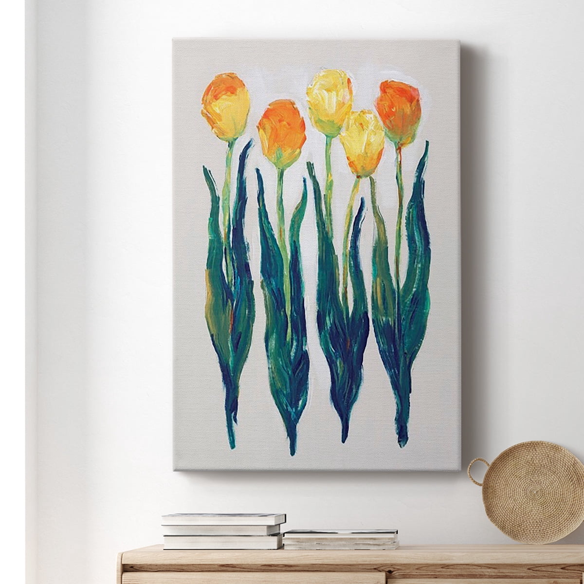 Tulips in a Row I Premium Gallery Wrapped Canvas - Ready to Hang