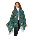 thumbnail image 3 of FORMRS Womens Scarf Winter Soft Long Big Warm Shawls Wrap Tassel Scarves, Green Abstract Pattern, 3 of 9