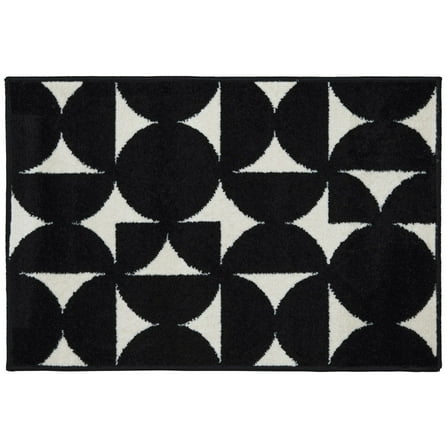 Loomaknoti Terrace Tropic Sevella 2' x 3' Geometric Indoor/Outdoor Runner Rug , Black/White