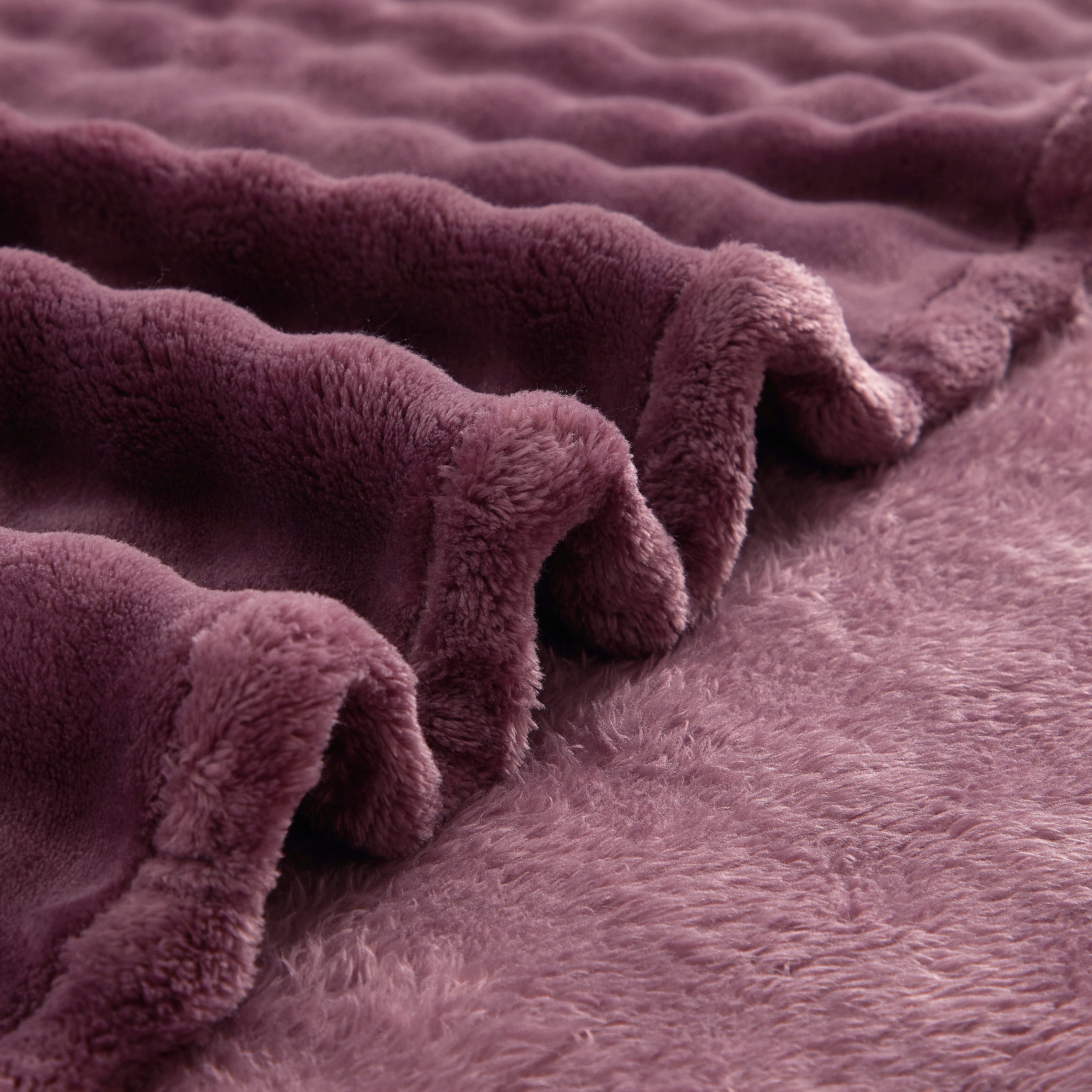 Cozy Haven Luxury Bubble Plush Oversized Couch Throw Blanket, Rose, 50 x 72 in
