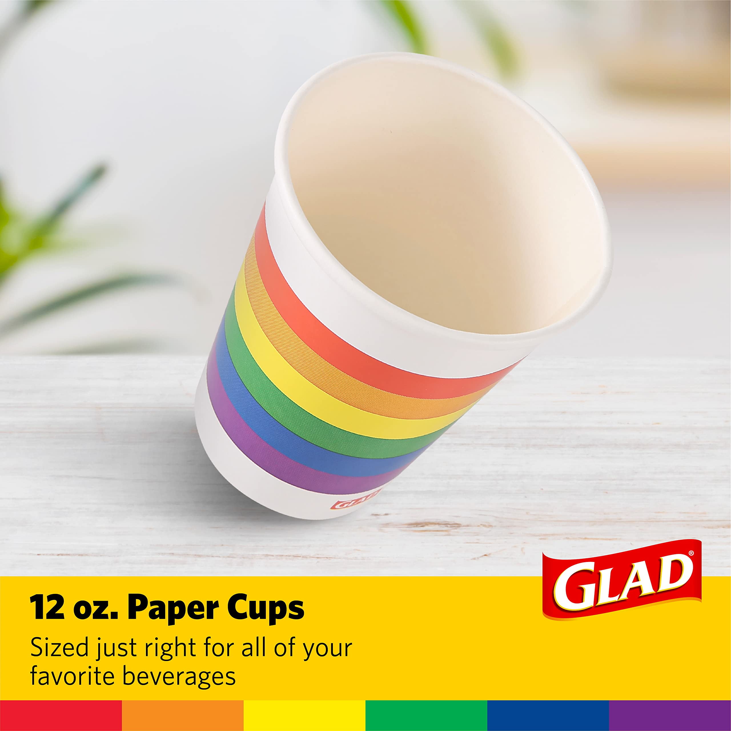 Glad Everyday Disposable Paper Cups with Falling Foliage Design, Heavy  Duty Paper Cups, Drinking Paper Cups for All Beverages and Everyday Use