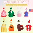 thumbnail image 2 of Porch Goose Outfits FuWeave 8 Set Holiday para ganso de 58 cm, 2 of 6