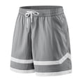 thumbnail image 5 of Men Shorts Athletic Men's Running Athletic Shorts, Color Black Elastic Waist Drawstring Shorts, Loose Casual Outdoor Hiking Short Pants Gray M, 5 of 7