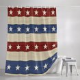 thumbnail image 3 of 4th of July Shower Curtains for Bathroom, Blue Red Star Striped Independence Day Waterproof Fabric Shower Curtain, Decorative Bathroom Curtain for Bathtub, 36"x72" , No Hooks Included, 3 of 9