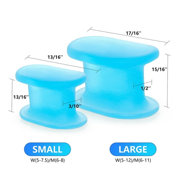 8 Pairs Toe Separators for Toe Spacer Overlapping Toes Silicone Bunion Corrector Pads for Crooked Toe Alignment Spreader Hammer Toe Spacer