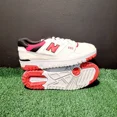 thumbnail image 1 of New Balance 550 Shoes Men Size 8 Sea Salt Red White Low Top Sneakers BB550VTB, 1 of 6