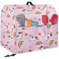 thumbnail image 2 of Cartoon Horse Rainbow Stand Mixer Cover Dust Protector Cover Compatible with 5-8 Quart Kitchen Aid Mixer Kitchen Decor Appliance Covers with 2 Pockets Pink, 2 of 7