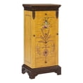 thumbnail image 1 of Linon Masterpiece Wood Hand Painted Jewelry Armoire in Antique Parchment Yellow, 1 of 13