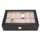 thumbnail image 5 of Caja de almacenamiento de reloj de 12 rejillas de madera mate, caja de presentación de regalo, accesorio para reloj, 5 of 8