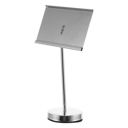 Worgeous Stainless Steel Table Cards Holder Silver for Restaurant Use Simple and Design 1Pc