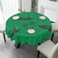 thumbnail image 2 of Eveokoki Tablecloth Round 60 Inch Patrick Day Green Table Cloth Farmhouse St Patrick's Day Tablecloth for Kitchen Holiday Picnic Party Dinner Room Outdoor Decor, 2 of 5