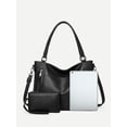 thumbnail image 2 of Vintage PU Leather Tote Handbag for Women, 2-in-2 Top Handle Satchel Crossbody Shoulder Bag, Casual Daily Work Travel Purse, 2 of 7