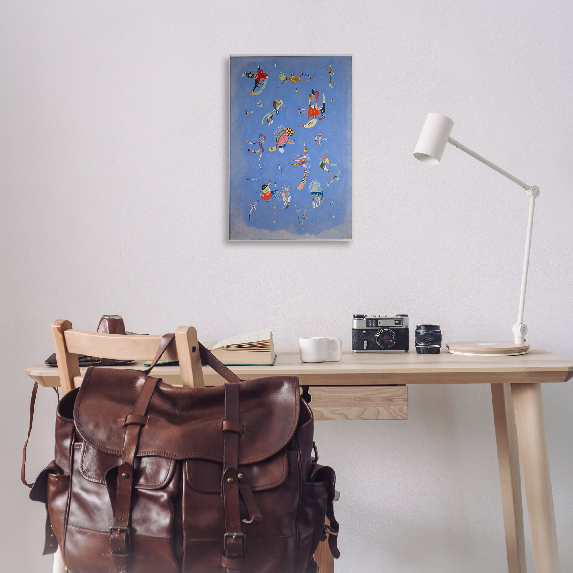 Stupell Industries Kandinsky Sky Blue Painting Abstract Painting Wrapped Canvas Art Print Wall Art, 20 x 30
