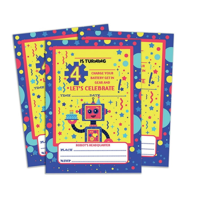 Darling Souvenir Yellow Birthday Invitation Card Printable Elegant Fill or Write In Blank Party Invites 28 Pcs 5 x 7 Inches