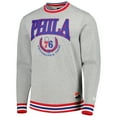 thumbnail image 2 of Unisex New Era Heather Gray Philadelphia 76ers Vintage Throwback Crew Sweatshirt, 2 of 4