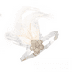 thumbnail image 2 of Diadema de plumas de avestruz, tocado para mascarada, banda para el cabello estilo Gatsby, 2 of 5