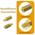 thumbnail image 4 of 50 Pieces M3 9+4mm Hex Standoff Spacer Male to Female Thread Brass Spacer Standoff Hexagonal Spacers Standoffs Screws Nuts for PC PCB Motherboard, 4 of 7