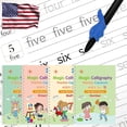 thumbnail image 1 of Magic Grooved Writing Practice - 4 libros de trabajo de Trace Trek en inglés para niños de 3 a 5, libro de práctica de rastreo pre K, escritura reutilizable sin lágrimas, 4 libros de texto que, 1 of 8