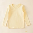 thumbnail image 6 of UAYOTSE Girls Cotton Long Sleeve T-Shirt Toddler Comfort Soft Thick Basic Crewneck Tee Tops(R35-Light Yellow,3-4 Years), 6 of 7