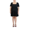 thumbnail image 2 of BCBG Paris Women's Knit Eyelet Sleeve Dress, 2 of 9
