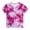 Hot Pink-B, variant on WREESH Toddler To Kids' Tie-Dye T-Shirts Short Sleeve Graphic Round Neck Tops for Boys and Girls (3-14 Years) Blue