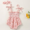 thumbnail image 3 of MANHUJI Baby Girl Clothes 3-6 Months Toddler Babys Girls Summer Newborn Floral Climbing Suit Romper Bodysuit Outwear Fashion Baby Boy Clothes 6-9 Months Baby Girl Clothes 12 18 Months (Pink,70), 3 of 6
