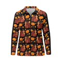 thumbnail image 4 of Yuyamidu Turkey Golf Shirts for Women Size XS Pumpkin 1/4 Zip Long Sleeve Athletic Shirts Fall Thanksgiving Golf T Shirts Fashion Tennis Tops Size S, 4 of 8