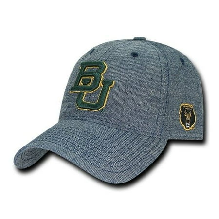 Denim Ball Cap - Baylor University BU Bears NCAA Cotton Denim Structured Baseball Ball Cap Hat