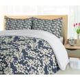 thumbnail image 5 of Ambesonne Floral Duvet Cover Sets, Vibrant Little Blooms, 2-King, Night Blue Ivory, 5 of 7