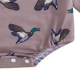 thumbnail image 4 of larppty Infant Baby Boy Girl Mallard Duck Romper Short Sleeve Animal Duck One Piece Bodysuit Tops Hunting Baby Clothes（Purple， 6-12 Months）, 4 of 6