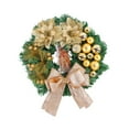 thumbnail image 3 of Corona navideña para puerta, Decoraciones navideñas, Guirnalda artificial para puerta de entrada, Oro 30cmx30cmx8cm, 3 of 9