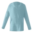 thumbnail image 5 of Womens Athletic Tops Shirts Long Sleeved Loose And Comfortable Pocket Hoodie Womens Clothes,Blue,XL, 5 of 7