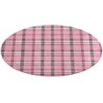 thumbnail image 2 of Pink Plaid Pattern Rugs Trea Rugs Not-Slip Round Rugs Area Carpets for Living Room Carpet, 2 of 6