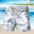 thumbnail image 1 of Pantalones cortos con estampado 3D para hombre, ropa de playa con gráfico de boceto, forro de malla con cordón, elástico, primavera y verano Fivean unisex, 1 of 2