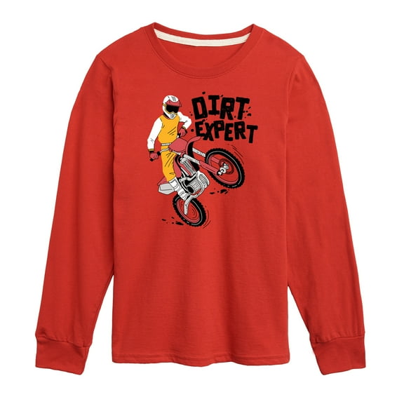 Instant Message - Dirt Expert - Toddler & Youth Long Sleeve Graphic T-Shirt