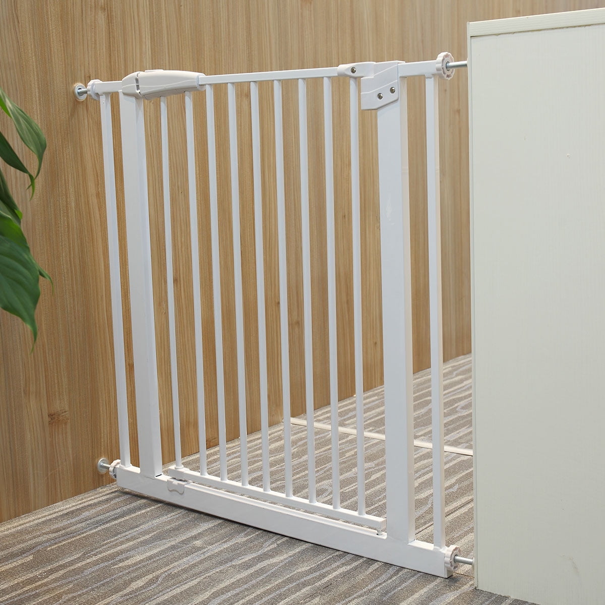 Adjustable Baby Safety Gate Door Fence Stair Through Walk for Kids Pets