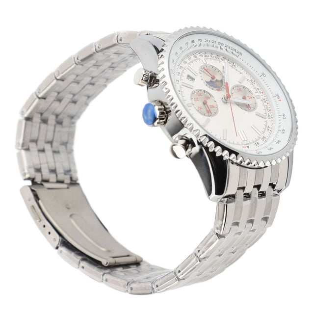Reloj De Cuarzo Para Hombre, Caja De aleación De Zinc Reloj Para Hombre A Prueba De Agua Hasta 30 Metros Con Calendario Fase Lunar Para Uso Diario