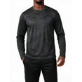 thumbnail image 2 of IAJDKMEK Men's Long Sleeve Camo Shirts - Breathable Sports Top, Color Block Casual Shirts with Camouflage Print, Active Mens T-Shirts for Gym,Black M, 2 of 9