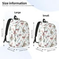 thumbnail image 2 of Rateoe Funny Chicken Pattern Durable Canvas Backpack for Men & Women – Stylish & Lightweight – Adjustable Straps, Multiple Pockets – Fits 15-17 Inch LaptopsMedium, 2 of 5