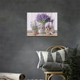 thumbnail image 3 of Lavender Wall Art Country Floral Canvas Prints Painting Rustic Purple Flower Pictures Framed Artwork Home Decor for Bathroom Dining Living Room 16"x12", 3 of 6
