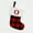 Gray/Red, variant on XMMSWDLA 7inches Monogram Christmas Stockings Red Velvet with White Super Soft Plush Cuff Embroidered Xmas Stockings Classic Personalized Stocking Decorations for Family Holiday Season Deco V