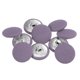 thumbnail image 1 of 10uds 36L Tela Paño Cubierto Botón 23mm Redondo Metal Vástago Costura Botones para Trajes Vestido Blusas, Púrpura, 1 of 5