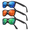 Blue/Red/Green, variant on AOMASTE Polarized Sunglasses for Men Women Retro Driving Fishing Sun Glasses UV400 Protection (Blue-Black-Orange-3 Pack)