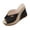 Black, variant on Women Platform Wedge Heel High Slippers Canvas Casual Comfortable Slide Sandals For Summer Beach Walk, Beige