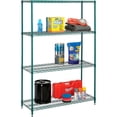 thumbnail image 2 of Nexel Medium Duty Wire Shelving Unit, Green Epoxy, 36"W x 18"D x 74"H, 2 of 6