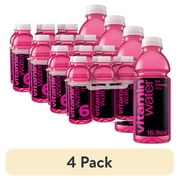 (4 pack) vitaminwater Focus Kiwi Strawberry Flavored Water Beverage Bottles, 16.9 fl oz, 6 Pack