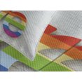 thumbnail image 4 of Ambesonne Pride Quilted Bedspread Set 3 Pcs, Love Sign on Wood Planks, Queen Size, Multicolor, 4 of 5