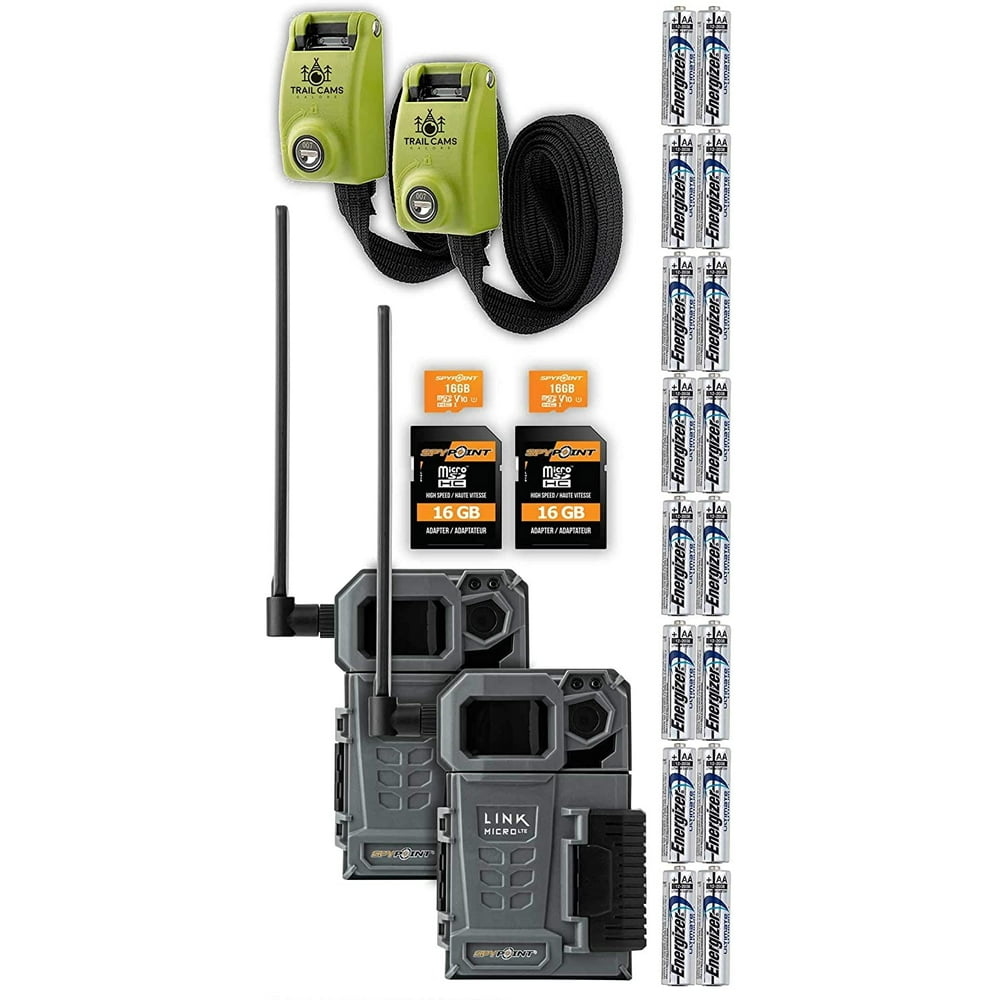 SPYPOINT LinkMicroLTE Cellular Trail Camera Twin Pack with Two SD